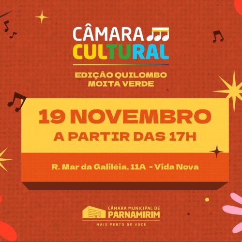 Projeto Câmara Cultural será realizado no quilombo Moita Verde nesta quarta (19)