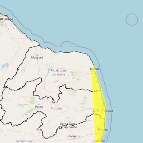 Inmet alerta para acumulado de chuvas em Natal e mais 17 cidades do RN