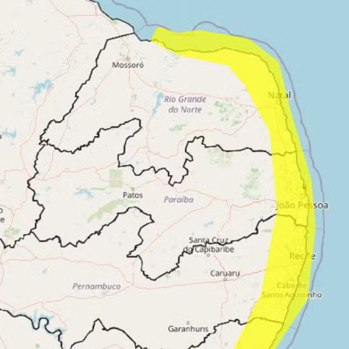 Inmet amplia até sábado (21) alerta de chuvas para 43 cidades do RN; veja lista
