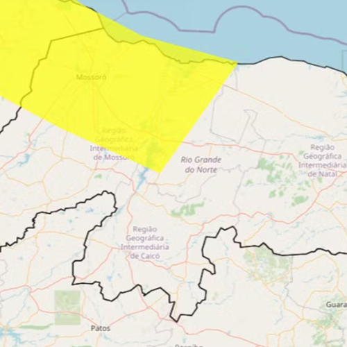 Inmet publica alerta de chuva para 28 municípios do RN; veja lista