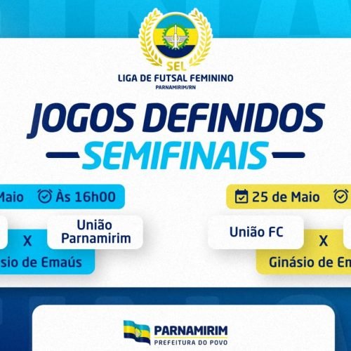 Semifinais da Liga de Futsal Feminino de Parnamirim acontecem neste domingo (25)