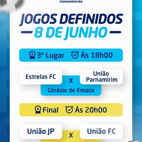 Vem aí a grande FINAL da Liga de Futsal Feminino de Parnamirim!É neste domingo, dia 08 de junho, às 17h horas, no Ginásio de Emaús!