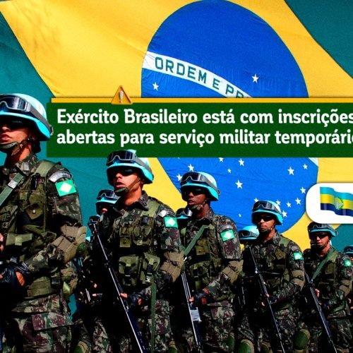 Exército Brasileiro está com inscrições abertas para serviço militar temporário