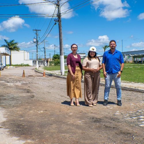 Prefeita Nilda visita obras de mobilidade no entorno da Upa