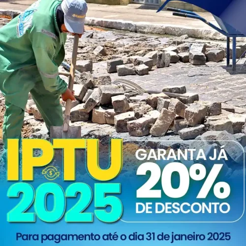 Atenção Parnamirim! Não perca a oportunidade de pagar o seu IPTU com desconto de até 20%.