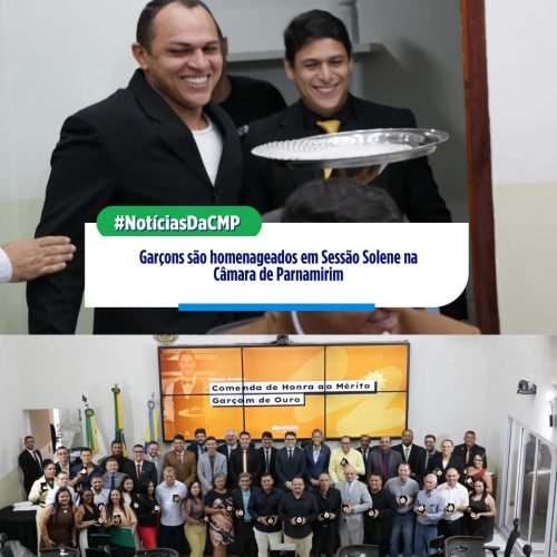 Na manhã desta quinta-feira (28), a Câmara Municipal realizou uma sessão solene para entrega da Comenda de Honra ao Mérito Garçom de Ouro