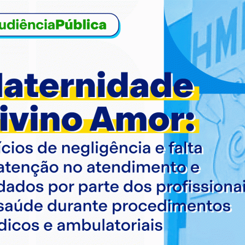 Maternidade Divino Amor será tema de audiência pública no Legislativo