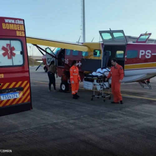 Missão aeromédica leva criança de 8 anos do RN para transplante em Porto Alegre
